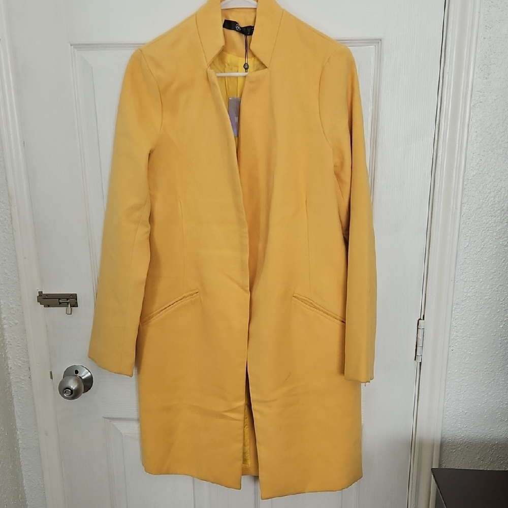 Missguided Yellow Trench Coat